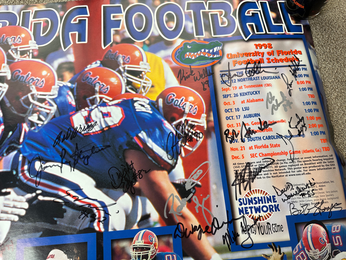 Vintage Florida Gators Football 1998 Poster