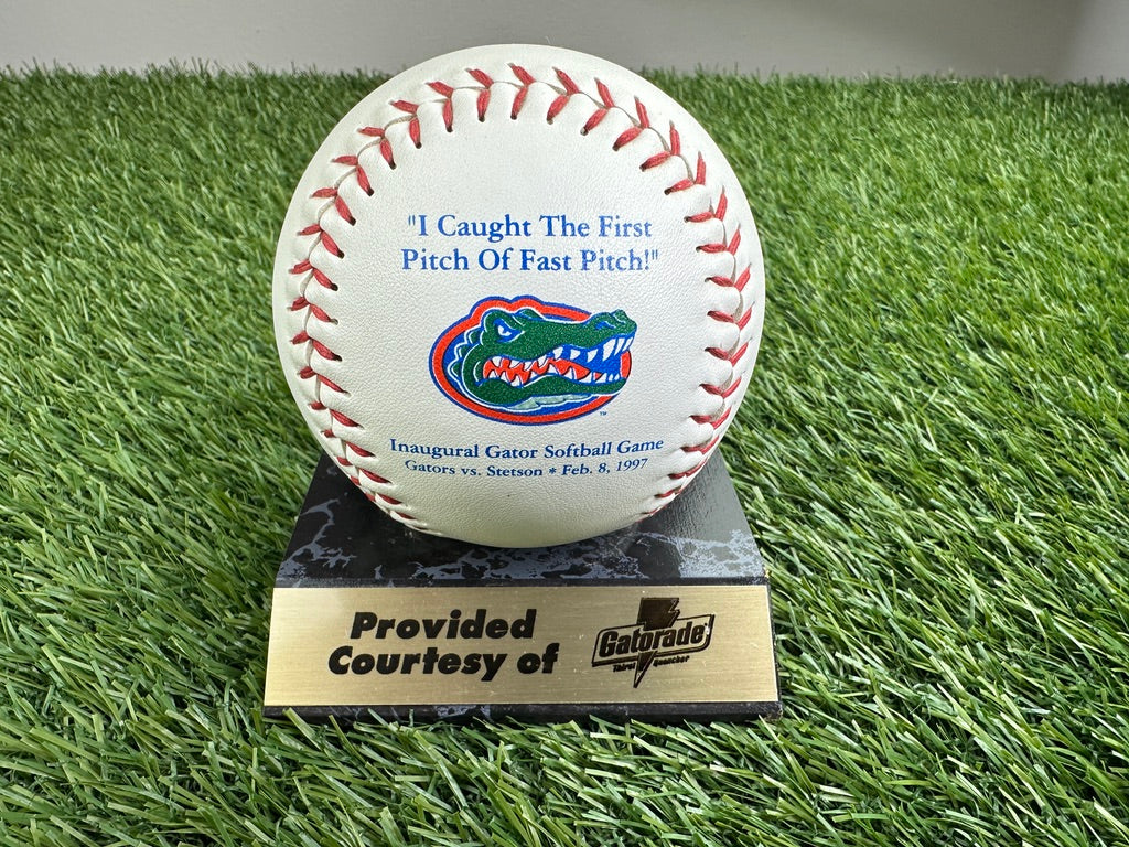 Vintage Florida Gators Inaugural Softball Game Souvenir Ball