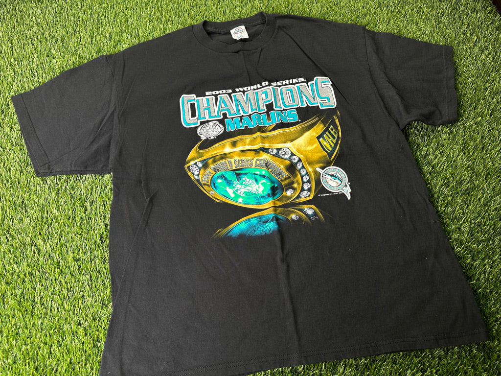 Vintage Florida Marlins 2003 World Series Shirt Ring - XL