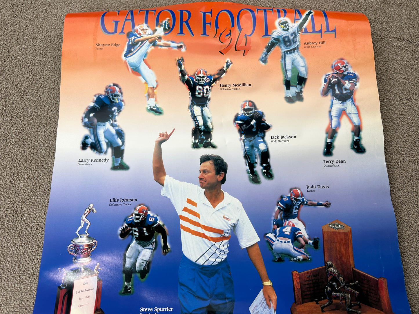 Vintage Florida Gators Football 1994 Poster