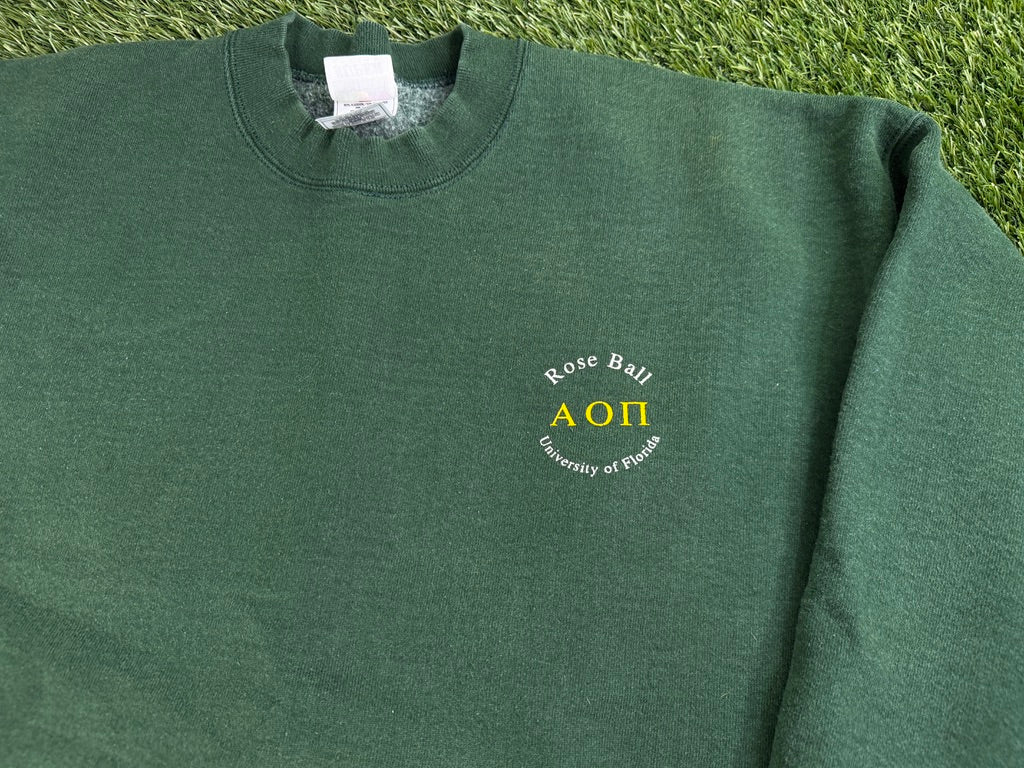 Vintage University of Florida 1996 Alpha Omicron Pi Sweatshirt - XL