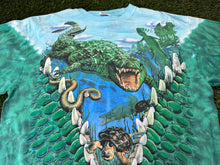 Load image into Gallery viewer, Vintage Liquid Blue Alligator Tie Dye Shirt - XL
