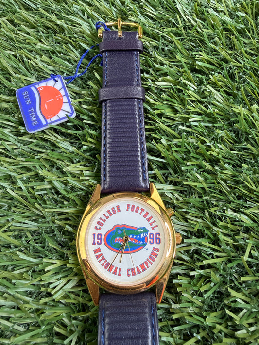 Vintage Florida Gators Watch Navy Blue Band 96 Champs
