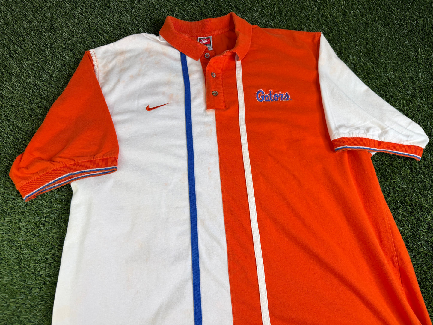 Vintage Florida Gators Spurrier Striped Polo - XL