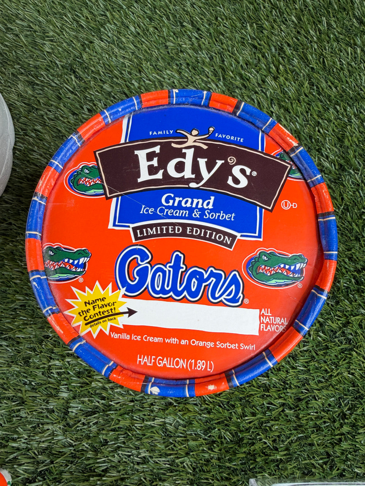 Vintage Florida Gators Ice Cream Container