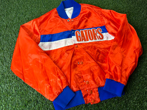 Vintage Florida Gators Satin Jacket Colorblock Orange - S