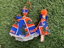 Load image into Gallery viewer, Florida Gators Handmade Clothespin Ornament Lot
