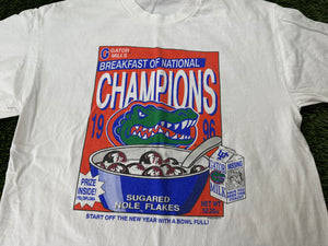 Vintage Florida Gators FSU Rivalry Shirt Cereal White - M