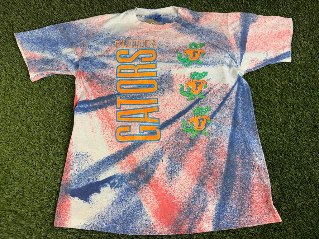 Vintage Florida Gators Tie Dye Spray Shirt - M