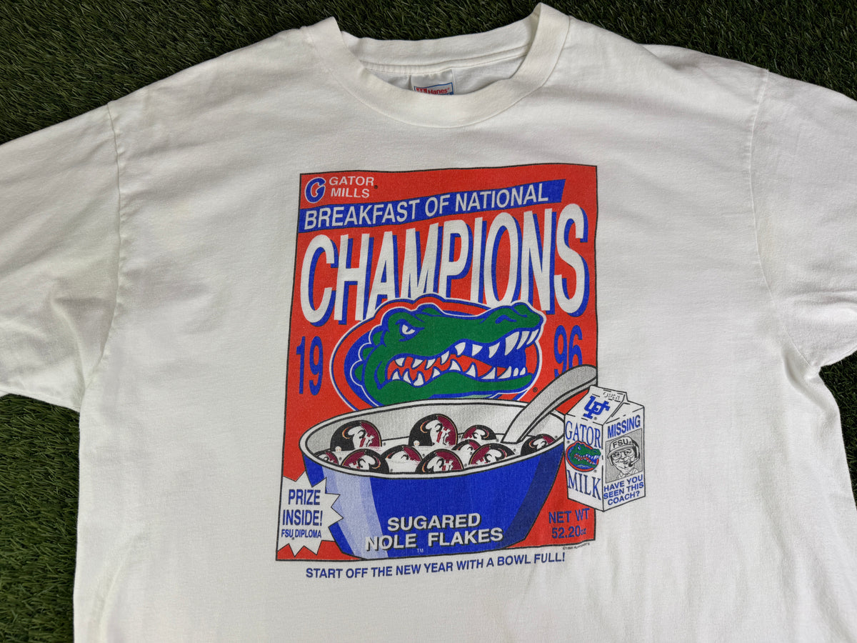 Vintage Florida Gators 96 Champs Cereal Shirt - XL