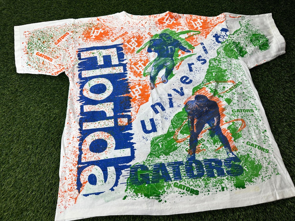 Vintage Florida Gators Football Shirt All Over Print - 2XL