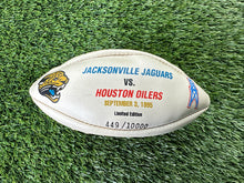 Load image into Gallery viewer, Vintage Jacksonville Jaguars Inaugural Game Mini Football
