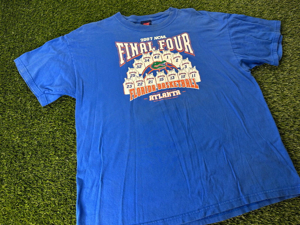 Vintage Florida Gators 2007 Final Four Shirt Blue - XL