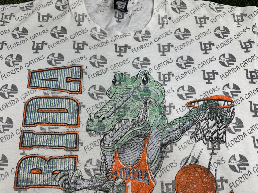 Vintage Florida Gators Basketball All Over Print Shirt - L