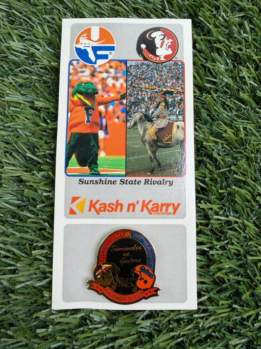 Vintage Florida Gators / FSU Game Pin 1992