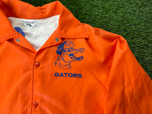 Vintage Florida Gators Coaches Style Jacket Cartoon Orange - M