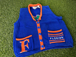 Vintage Florida Gators Knit Grandma Sweater Blue - M