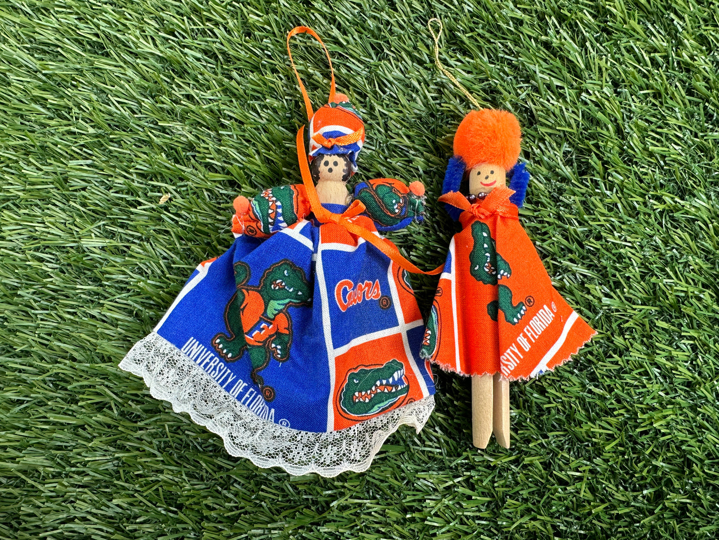 Florida Gators Handmade Clothespin Ornament Lot