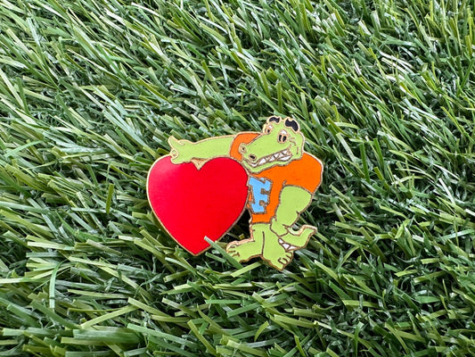 Vintage Florida Gators Heart Pin