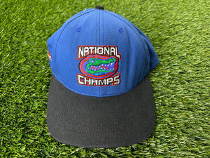 Vintage Florida Gators 96 Champs Snapback Hat Blue