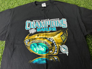 Vintage Florida Marlins 2003 World Series Shirt Ring - XL