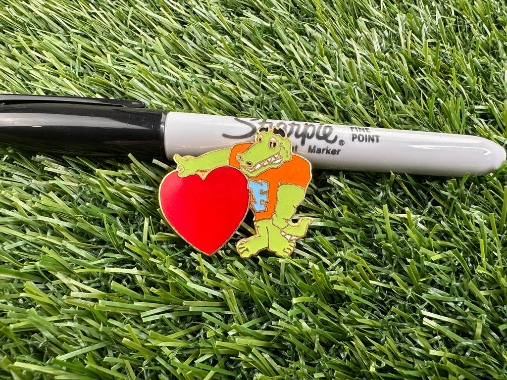 Vintage Florida Gators Heart Pin