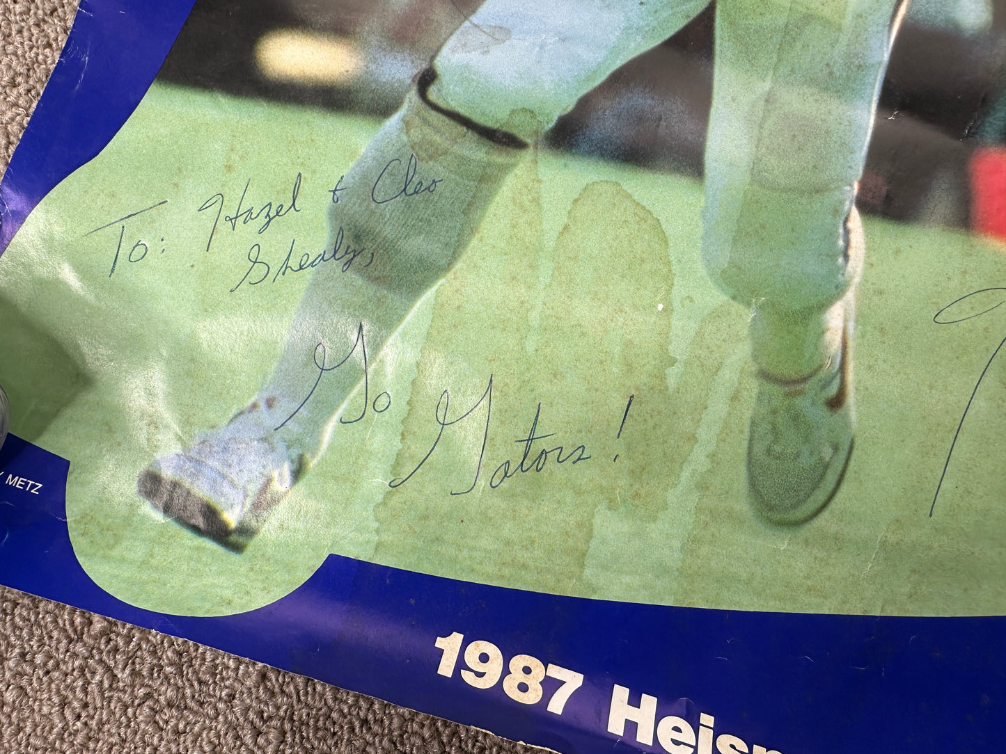 Vintage Florida Gators Kerwin Bell Poster