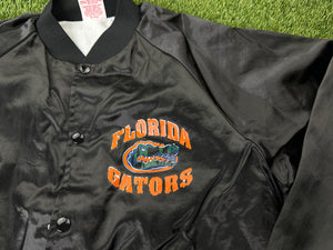 Vintage Florida Gators Satin Jacket Black Head - L