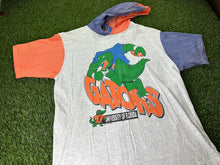 Load image into Gallery viewer, Vintage Florida Gators Hooded Shirt Cartoon Gray - L
