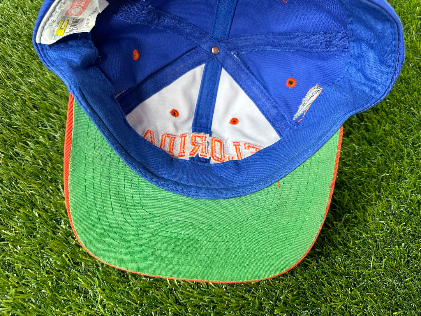 Vintage Florida Gators Snapback Hat Spellout Blue