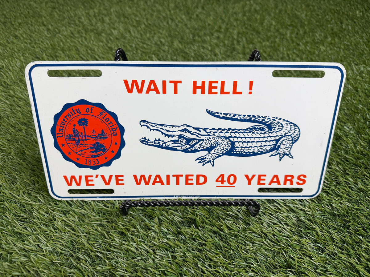 Vintage Florida Gators 70's Metal License Plate