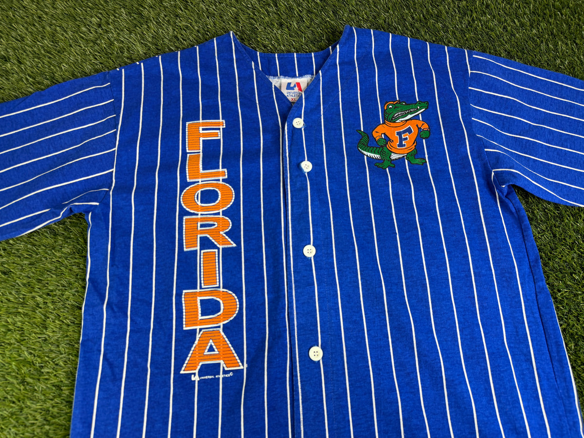 Vintage Florida Gators Striped Baseball Jersey - L