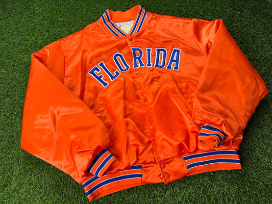Vintage Florida Gators Orange Satin Jacket - 2XL