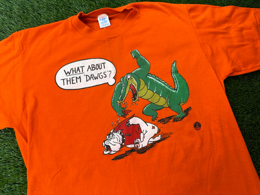 Vintage Florida Gators Georgia Shirt Dawg Chasing - L