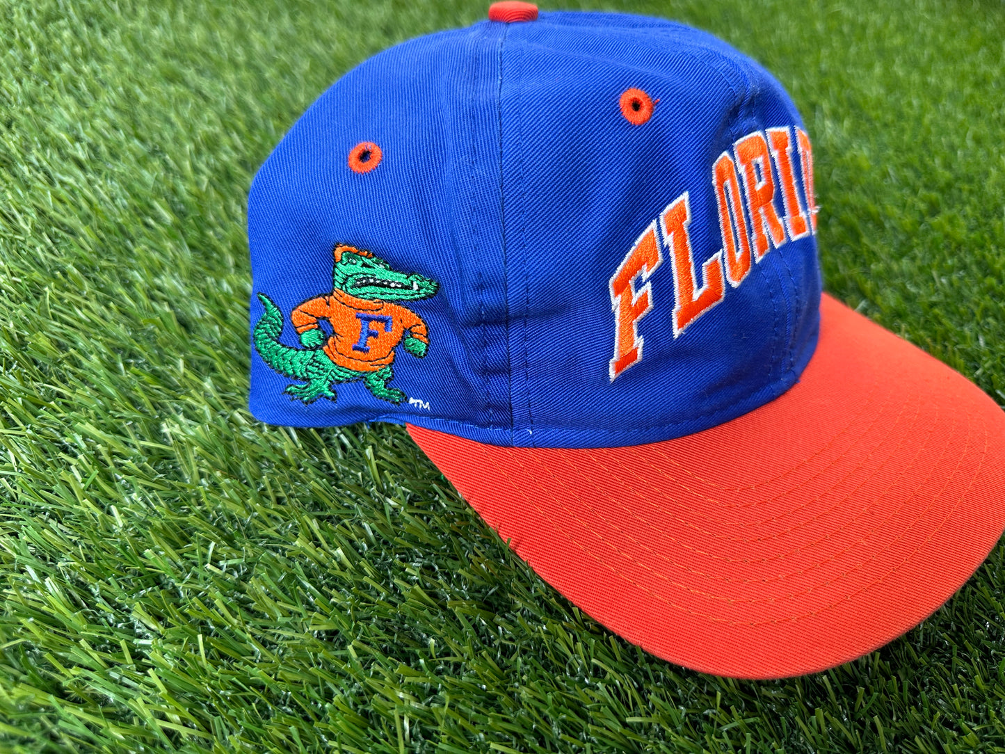 Vintage Florida Gators Snapback Hat Spellout Blue