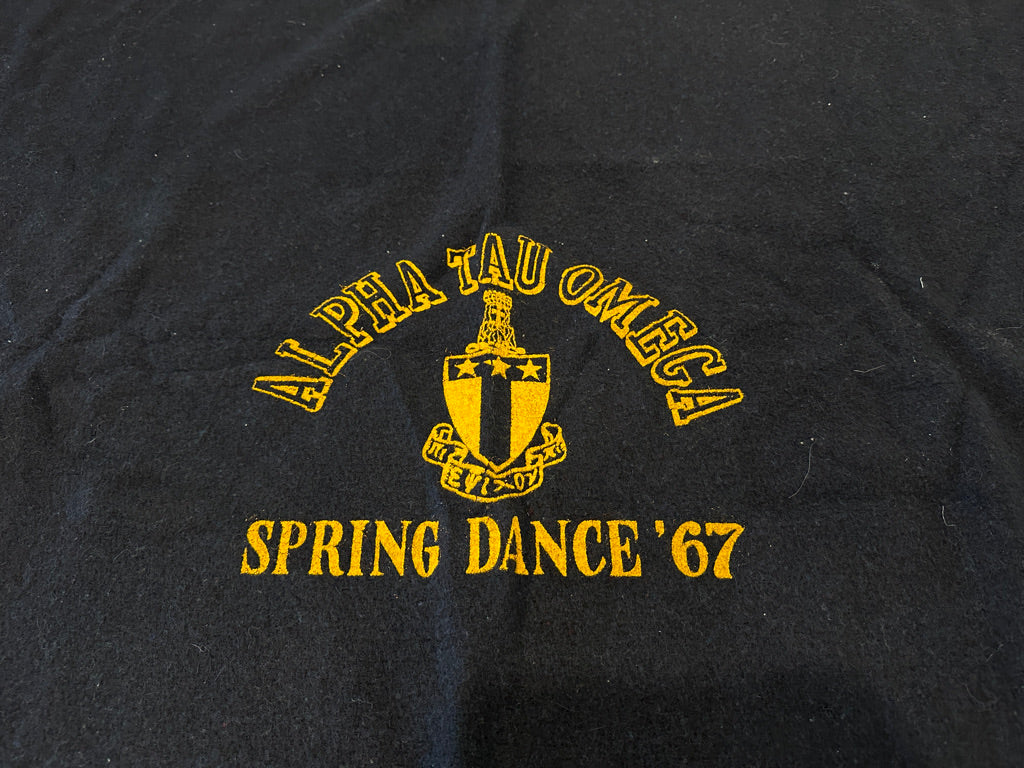 Vintage Alpha Tau Omega 1967 Spring Dance Blanket