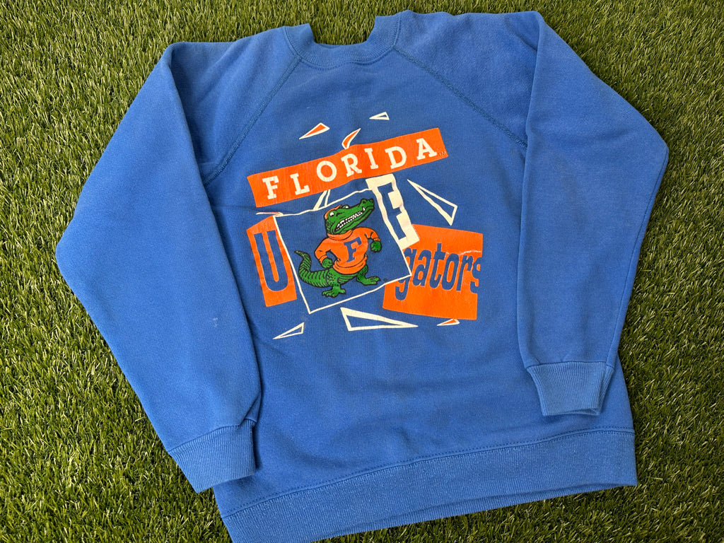 Vintage Florida Gators Sweatshirt Blue Albert - Youth L
