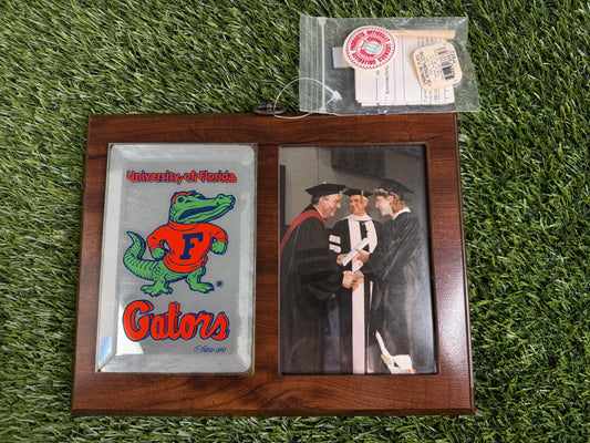 Vintage Florida Gators Painted Mirror Picture Frame