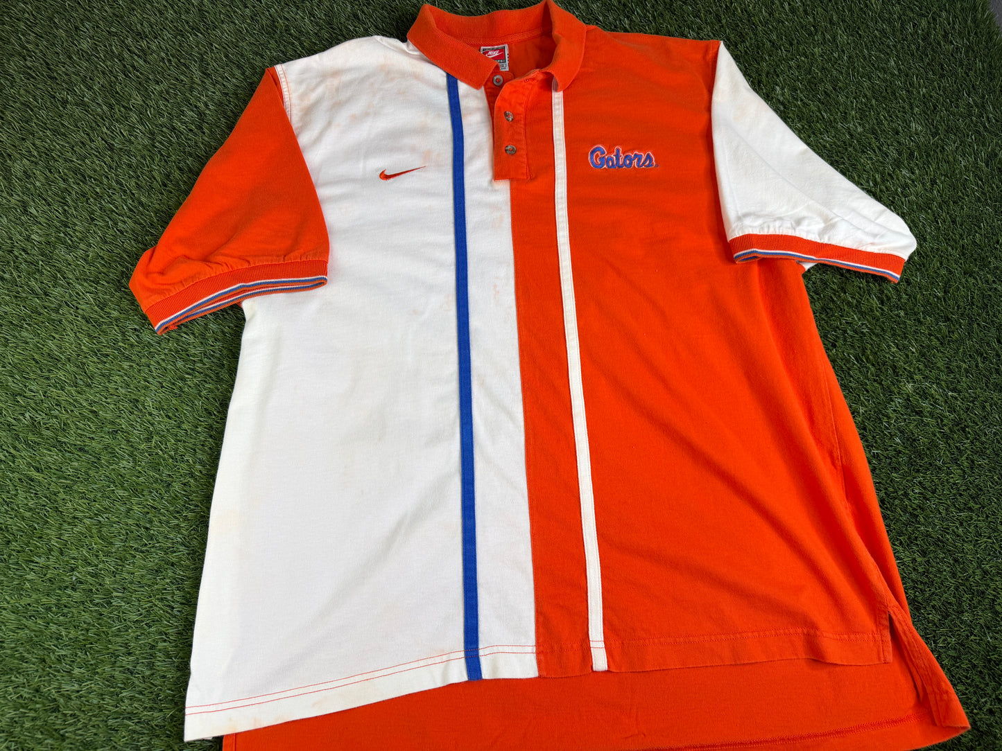 Vintage Florida Gators Spurrier Striped Polo - XL