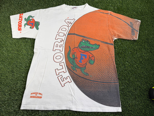 Vintage Florida Gators Shirt Basketball Big Print - M