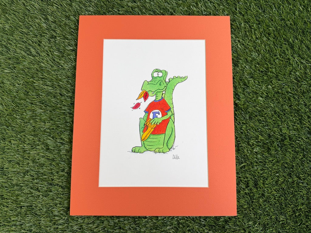 Vintage Florida Gators FSU Rivalry Matted Art Print