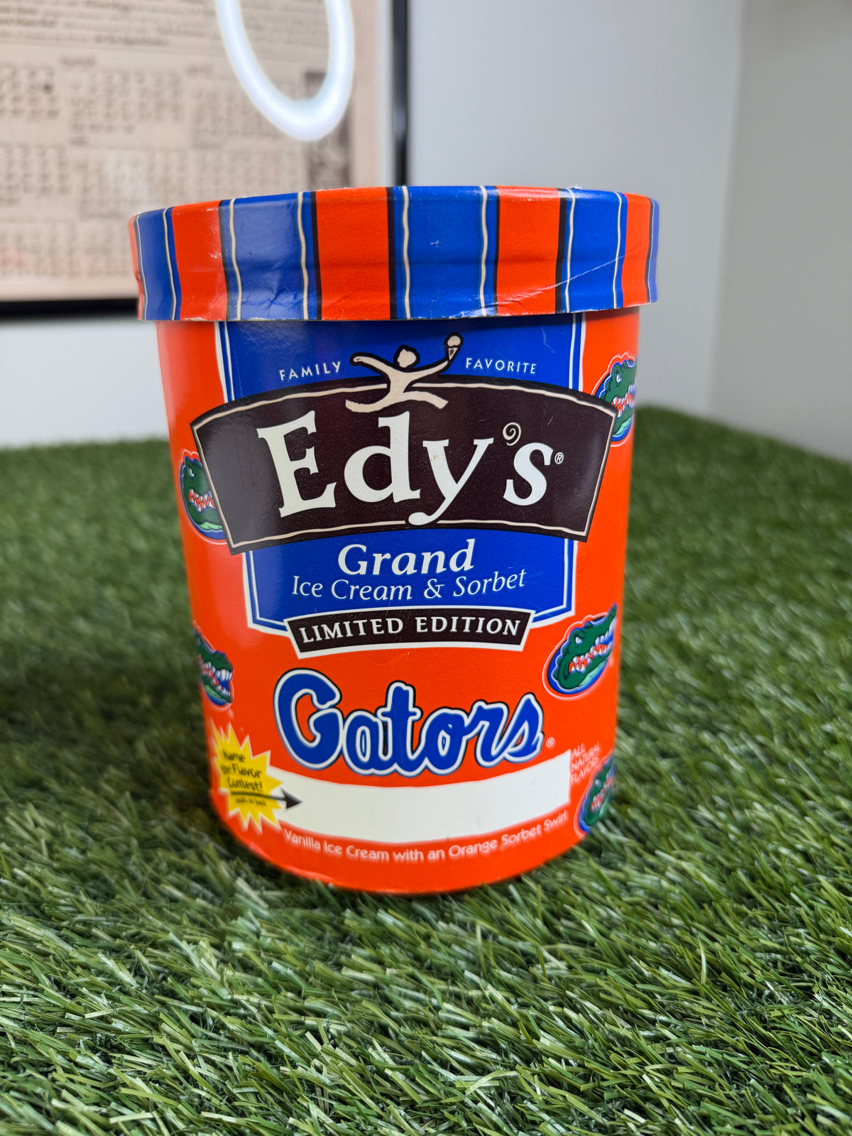 Vintage Florida Gators Ice Cream Container