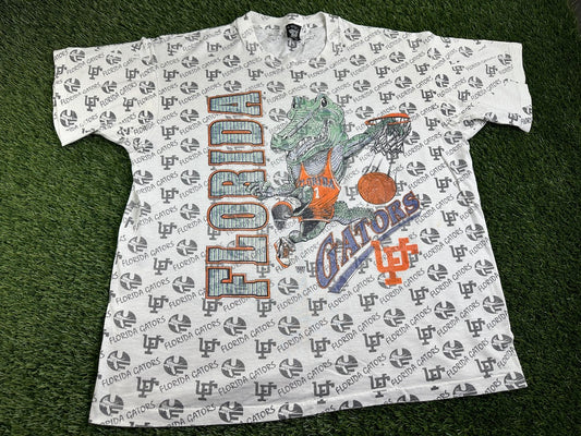 Vintage Florida Gators Basketball All Over Print Shirt - L