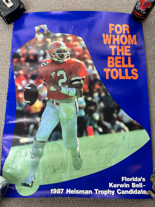 Vintage Florida Gators Kerwin Bell Poster