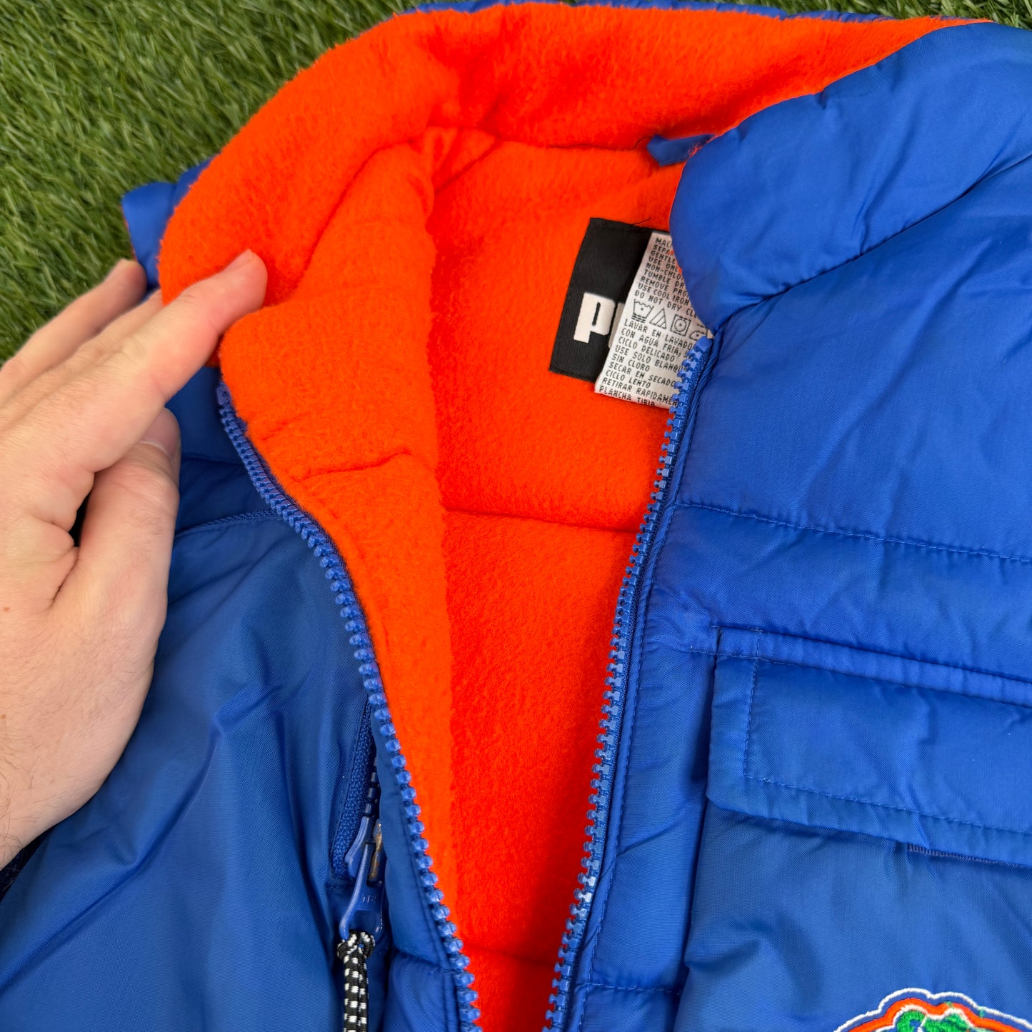 Vintage Florida Gators Fleece Lined Vest Jacket - Youth Large