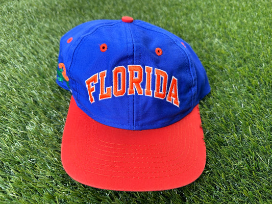 Vintage Florida Gators Snapback Hat Spellout Blue