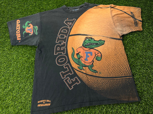 Vintage Florida Gators Basketball Shirt Big Print - L