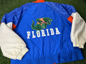 Vintage Florida Gators Scales Puffer Jacket Swoosh Running Gator - L