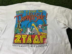 Vintage University of Florida Zeta Tau Alpha 1991 Busch Gardens Shirt - L
