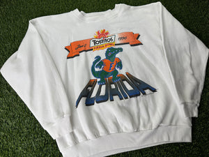 Vintage Florida Gators Sweatshirt 1996 Fiesta Bowl White - L